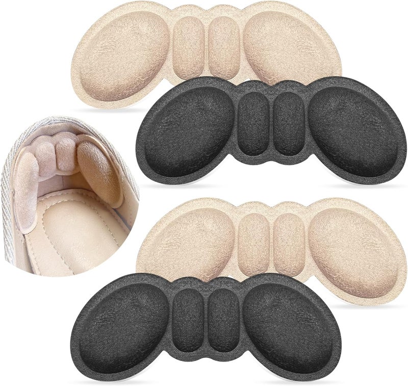 mickee Heel Inserts for Women - Heel Pads for Shoes That are Too Big | Non-Slip Heel Grips, High Heel Comfort Pads, Shoe Filler & Heel Protectors for Women's Shoes (4Pairs) - Image 1